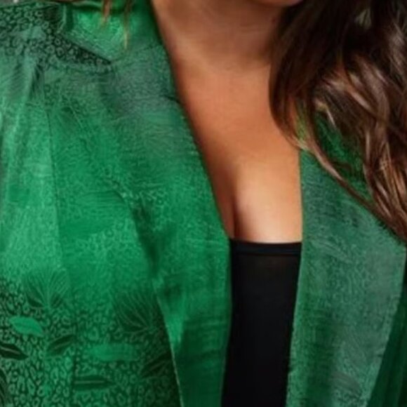 NWT‎ Green Floral Trench - Picture 3 of 7